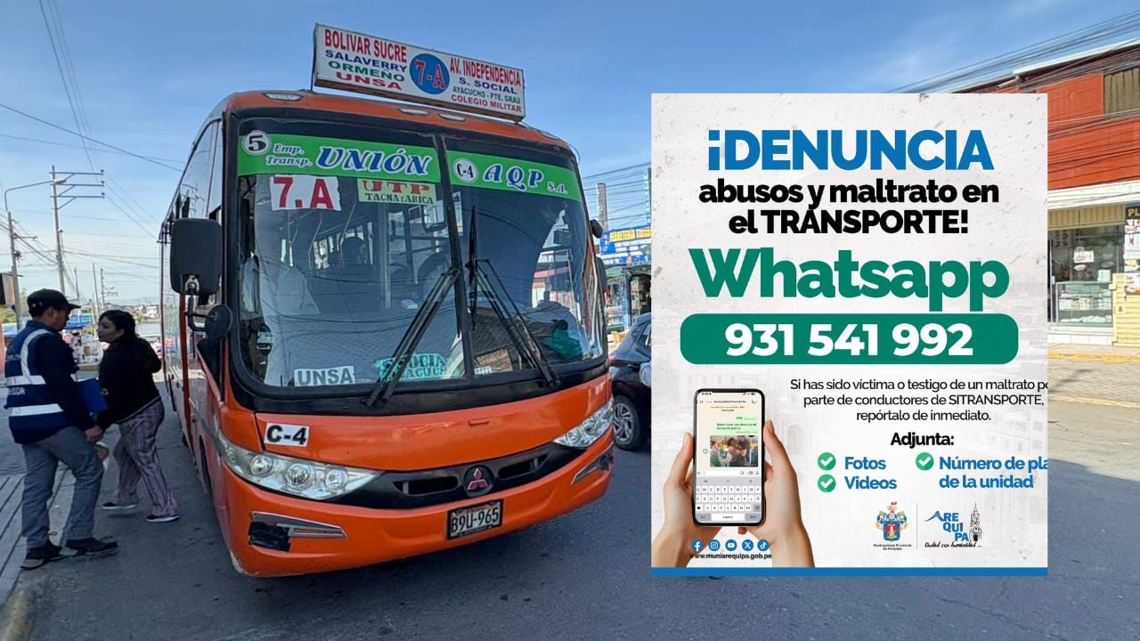 Arequipa: 4 mil denuncias por abusos en buses en un solo día vía WhatsApp
