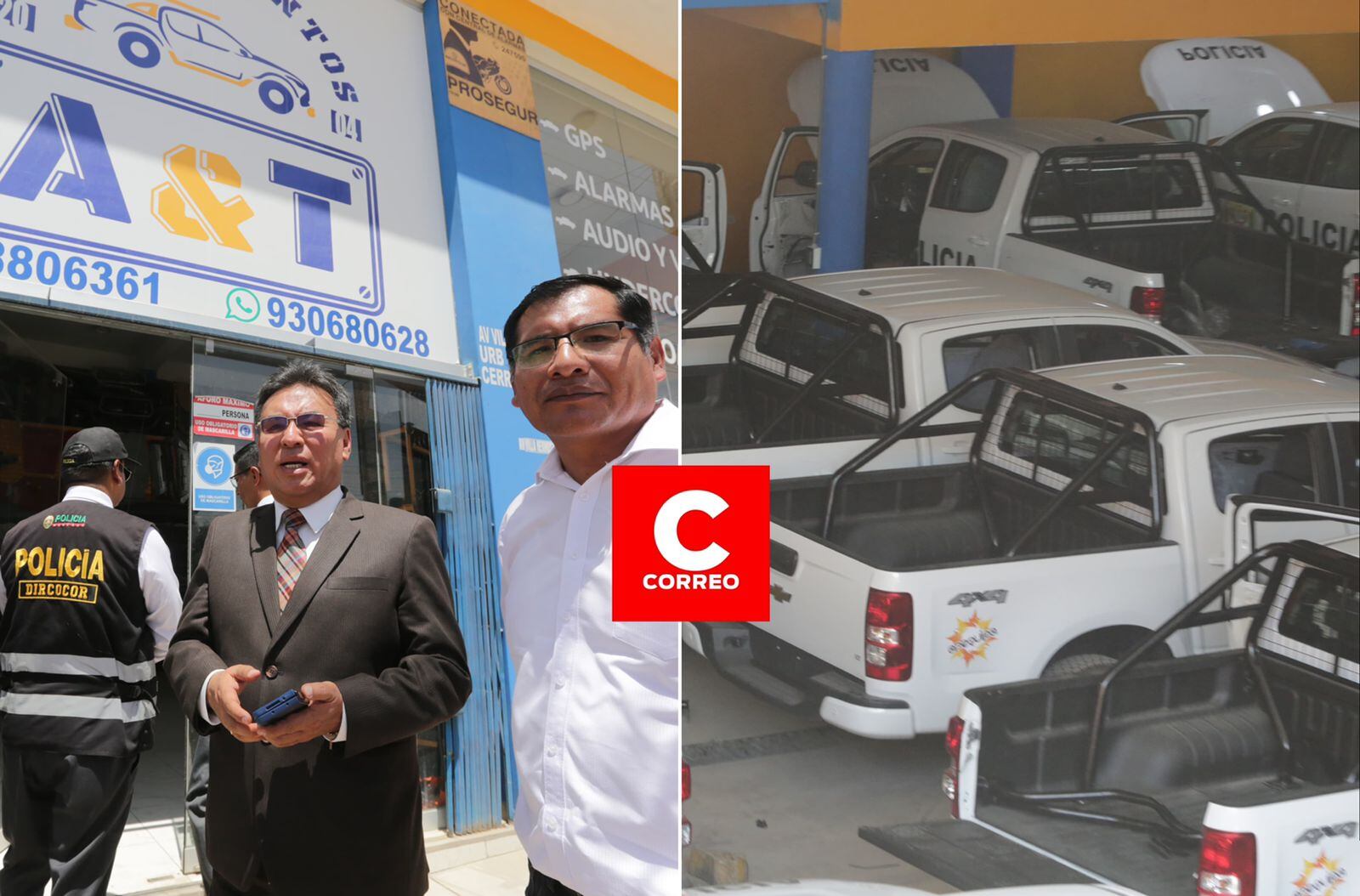 Policía y consejeros llegaron a taller de Arequipa. (Foto: Leonardo Cuito)