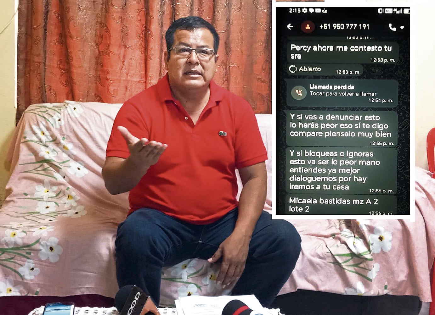 Piura: Alcalde electo de Veintiséis de Octubre denuncia amenazas y extorsión