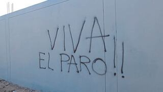 Chiclayo: Dañan con pintas fachada de la Fuerza Aérea del Perú