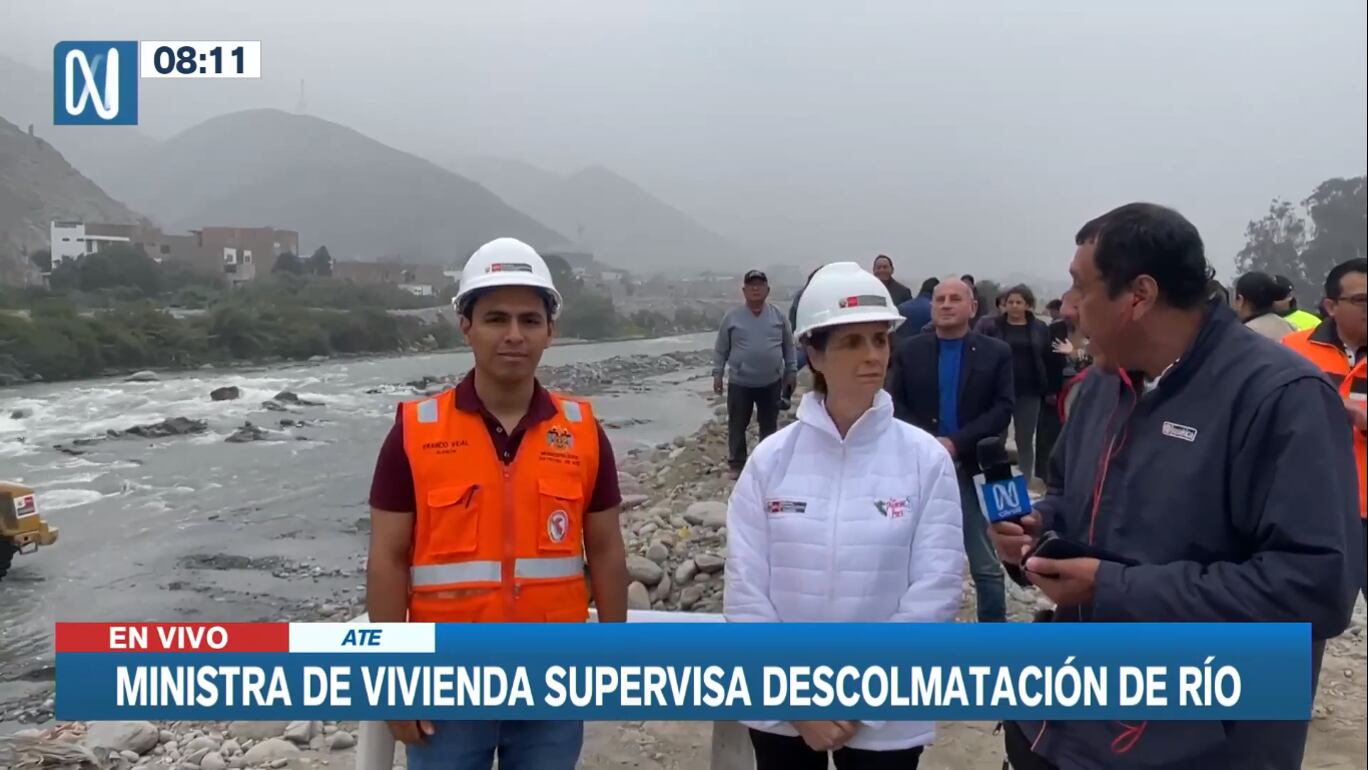 Trabajos de descolmatación del rio Rímac. (Foto: Captura de video)