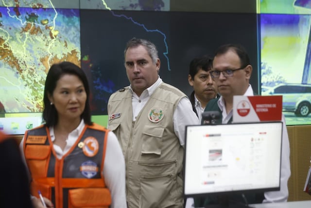Keiko Fujimori anuncia despliegue de ministros por lluvias y suspensión de vuelos en Tacna (Foto: Mario Zapata/GEC)