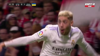 Real Madrid vs. Atlético de Madrid: gol de Fede Valverde para el 2-0 del cuadro blanco (VIDEO)