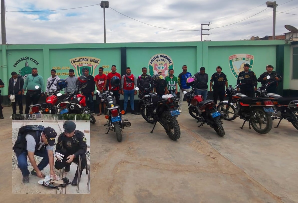 Extorsionadores fueron detenidos por agentes policiales.