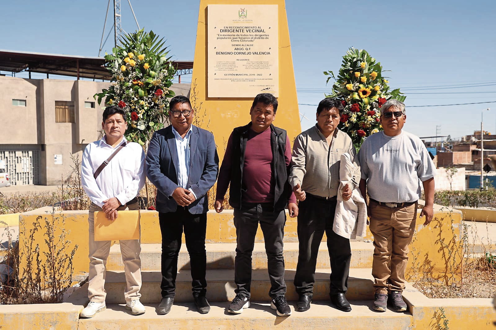 Dirigentes del cono norte de Arequipa recordaron a Víctor Limachi, dirigente fallecido y otros. Foto: GEC.