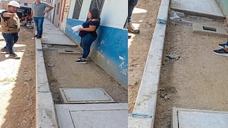 Municipalidad de Lambayeque ejecuta obra vial con fallas