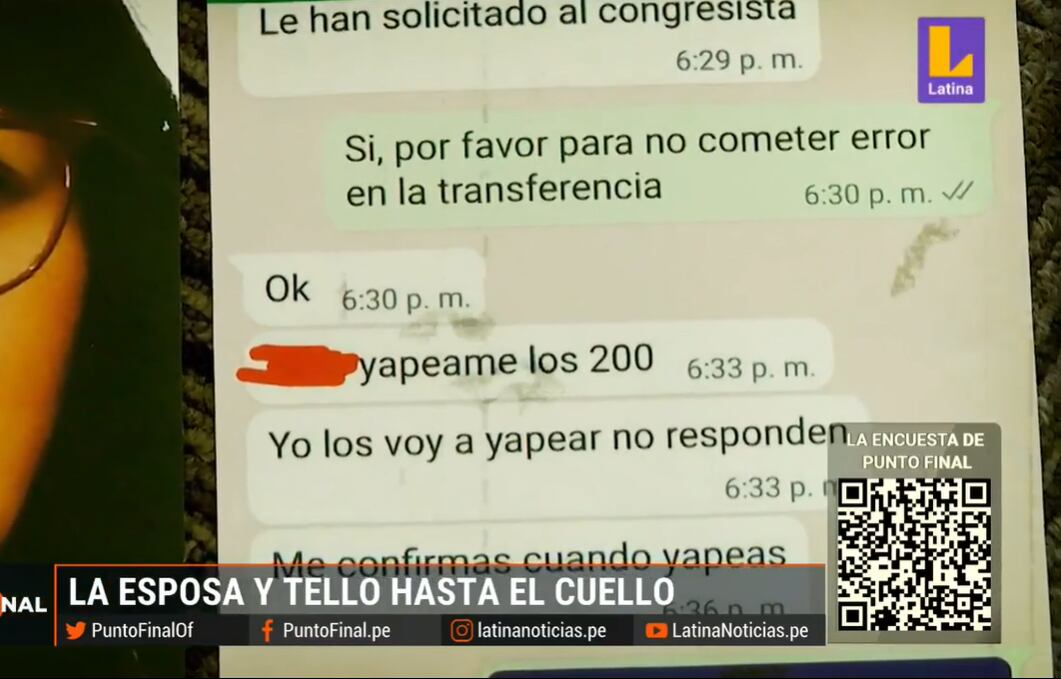 Chat reveladores difundidos por Punto Final.