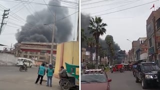 Huaral: Reportan incendio en una ferretería ubicada en la avenida Jorge Chávez