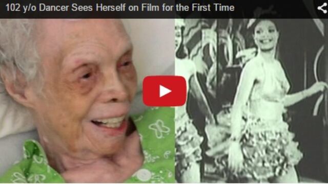 Una mujer de 102 años ve por primera vez videos de su trabajo como bailarina hace 75 años atrás 