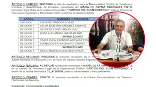 Partido del Buen Gobierno: Geoffrey Rivas denuncia que fue inscrito como regidor a Yanahuara sin su permiso