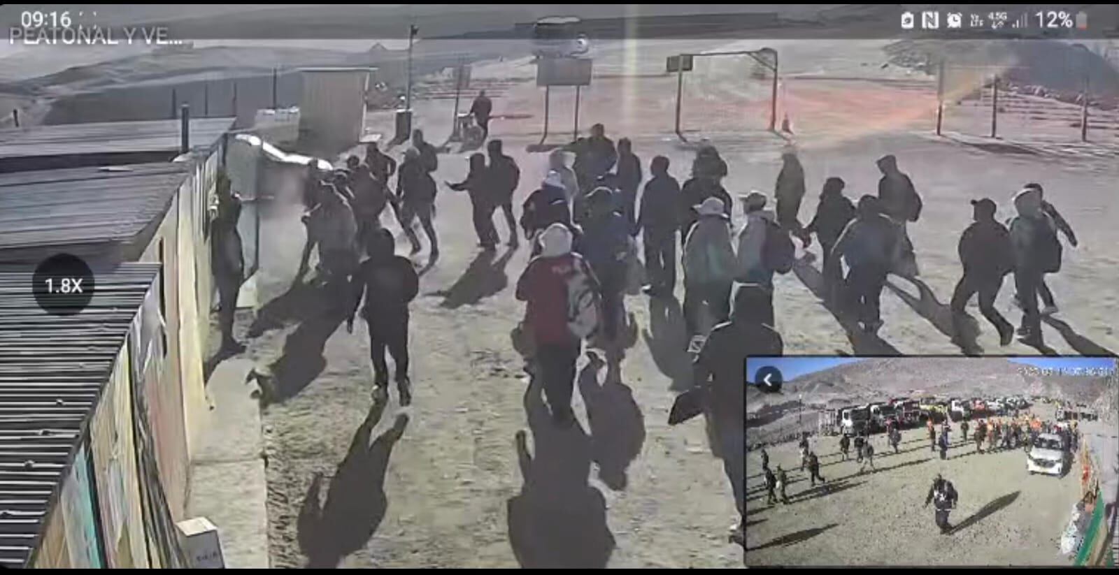 Ataque en la obra vial “Construcción de la Vía Regional Arequipa - La Joya”, en el sector de La Molina. Foto: Difusión.