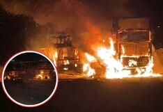 La Libertad: Bus arde en llamas y queda reducido a cenizas