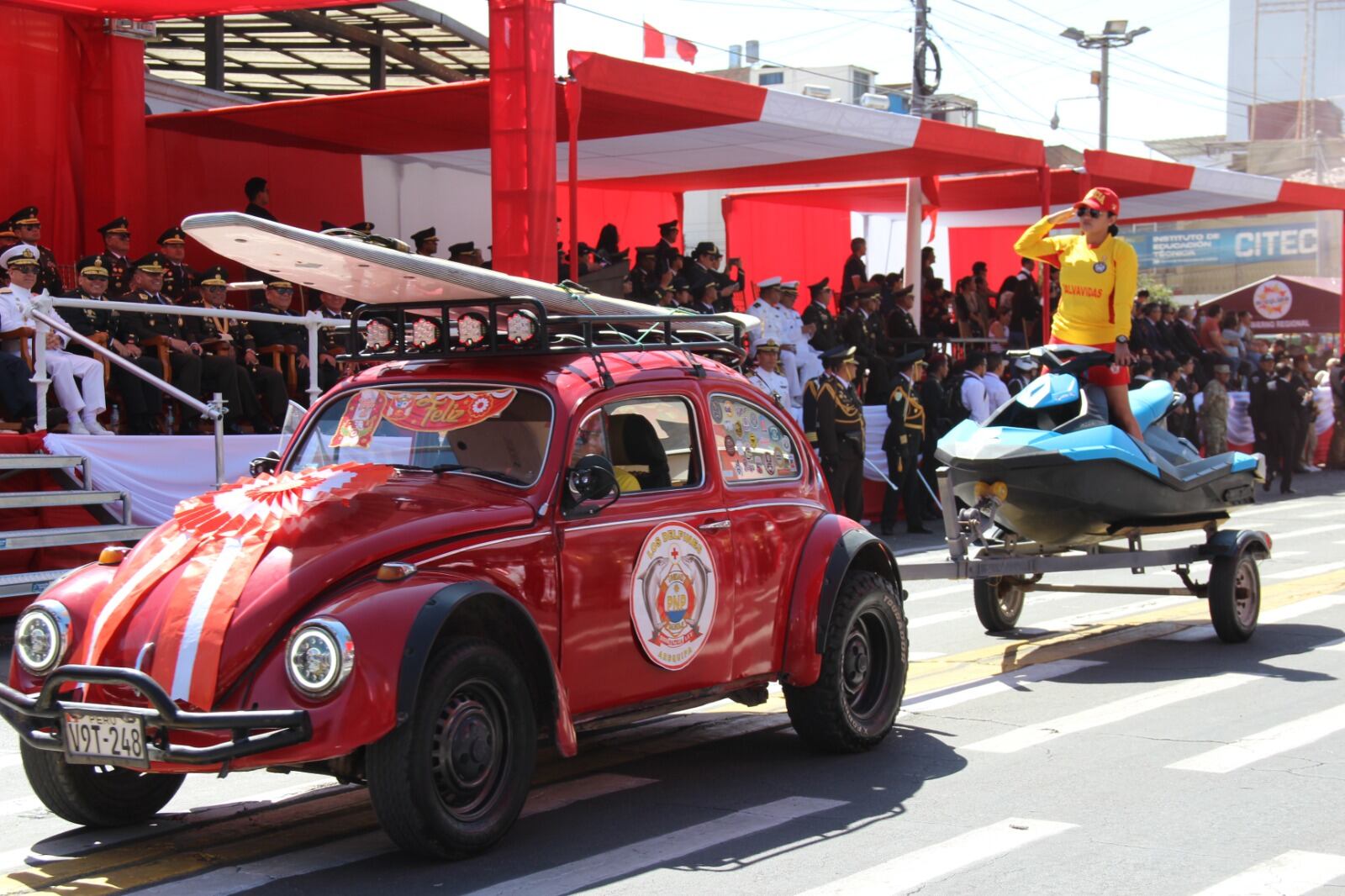 Gran Parada Cívico Militar en Arequipa por el 204.º Aniversario de la Independencia del Perú. Foto: GEC.