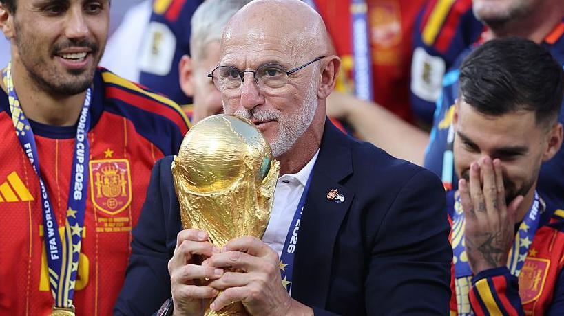 Luis de la Fuente al mando de la selección española, que se consagró campeona del Mundial 2026.