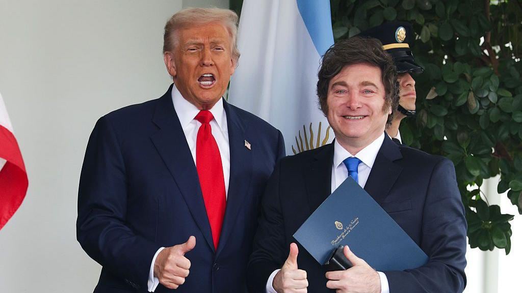 Donald Trump y el presidente argentino Javier Milei.