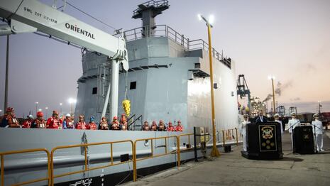 Marina de Guerra del Perú presenta B.A.P. Talara para reforzar transporte militar y respuesta ante emergencias