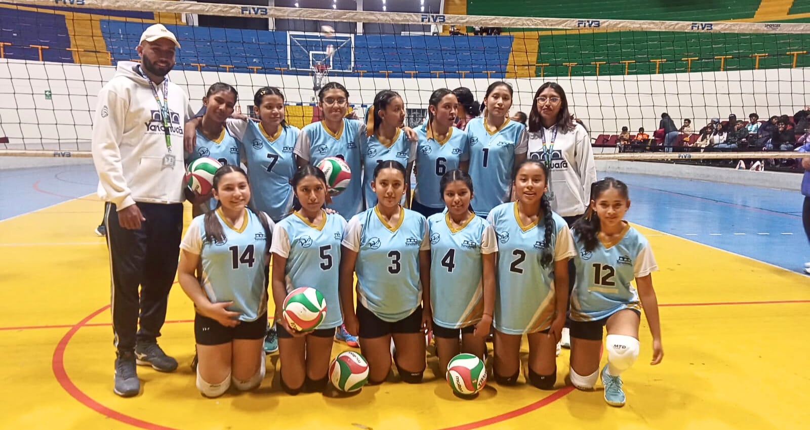 Yanahuara en torneo de vóley U13 Damas en Arequipa. Foto: Liga Provincial de Vóley Arequipa.