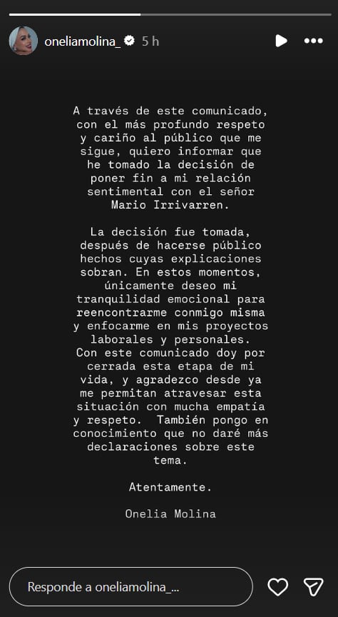 (Foto: @oneliamolina_)