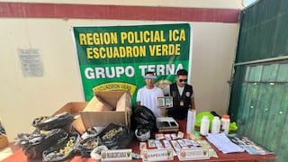 Ica: cae “Lombriz”, con cerca de 10 kilos de marihuana, en el distrito de Parcona