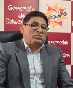 Gerente regional de Educación de Arequipa, Marco Choque. (Foto: Yunsu Pariapaza/@photo.gec)