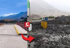 Moquegua: huaico arrasó puente inaugurado hace 17 días en distrito de Quinistaquillas (VIDEO)