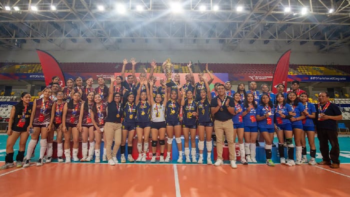Selección de Lima, Arequipa y Puno en vóley damas en los Juegos Deportivos Nacionales IPD. Foto: IPD.