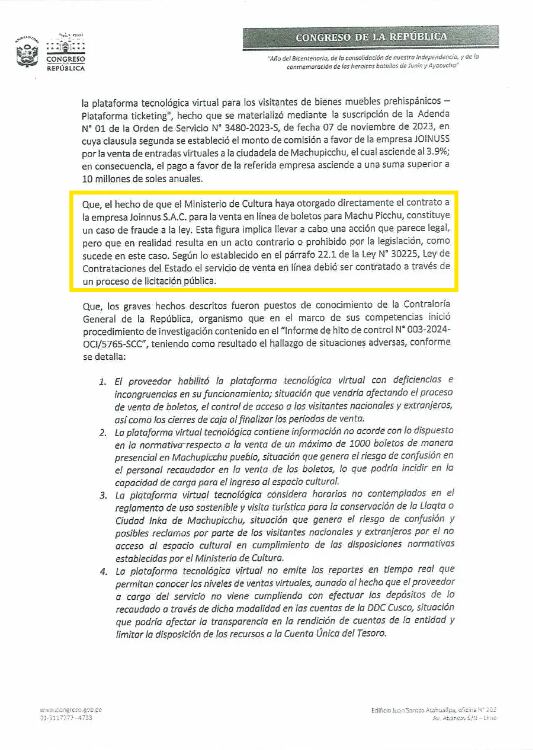 Moción de censura presentada contra la ministra de Cultura