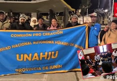 Pobladores de Junín se movilizan al Congreso y exigen creación de la Universidad Nacional Autónoma Húsares de Junín