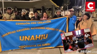 Pobladores de Junín se movilizan al Congreso y exigen creación de la Universidad Nacional Autónoma Húsares de Junín
