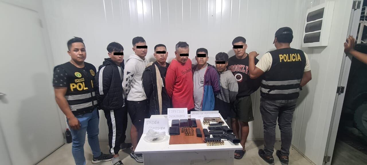 Siete hombres fueron detenidos por estar presuntamente involucradas en la masacre de Pataz. Ellos pertenecerían a la banda La Gota Norteña, dedicada a la extorsión, minería ilegal y sicariato.