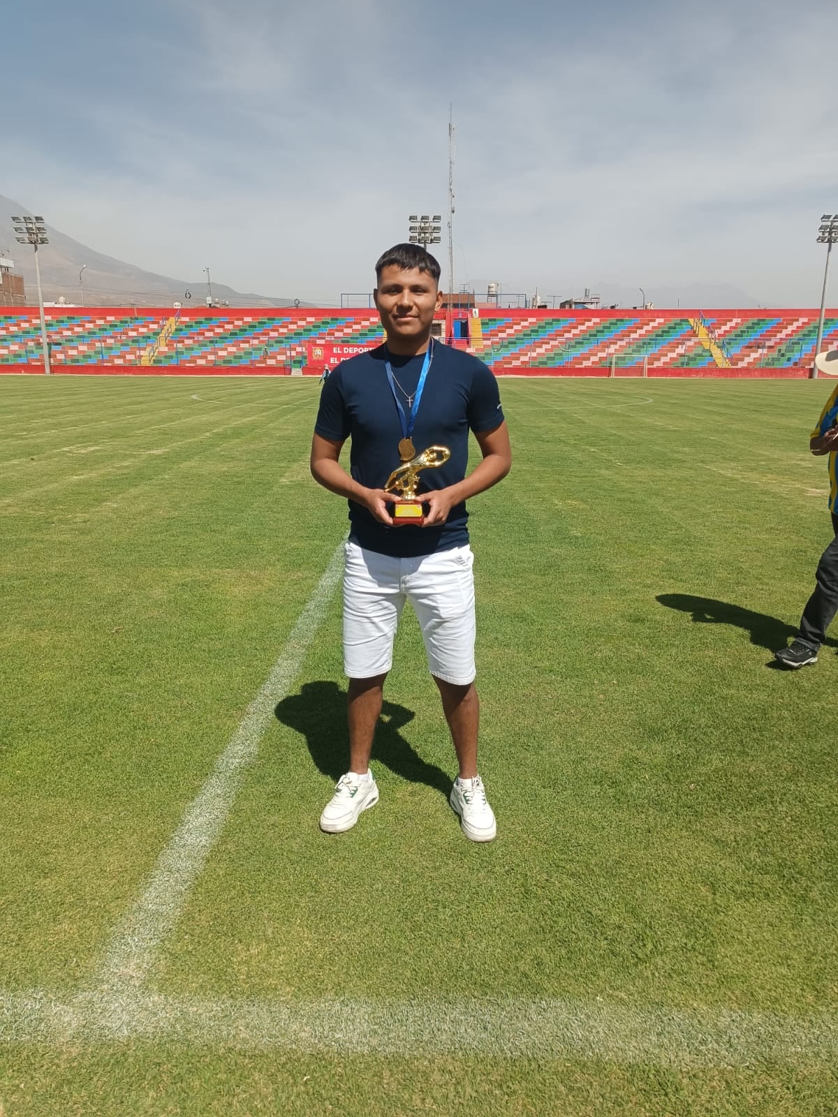 Goleador del torneo de Segunda División en Cayma. Foto: Vicente Medina.