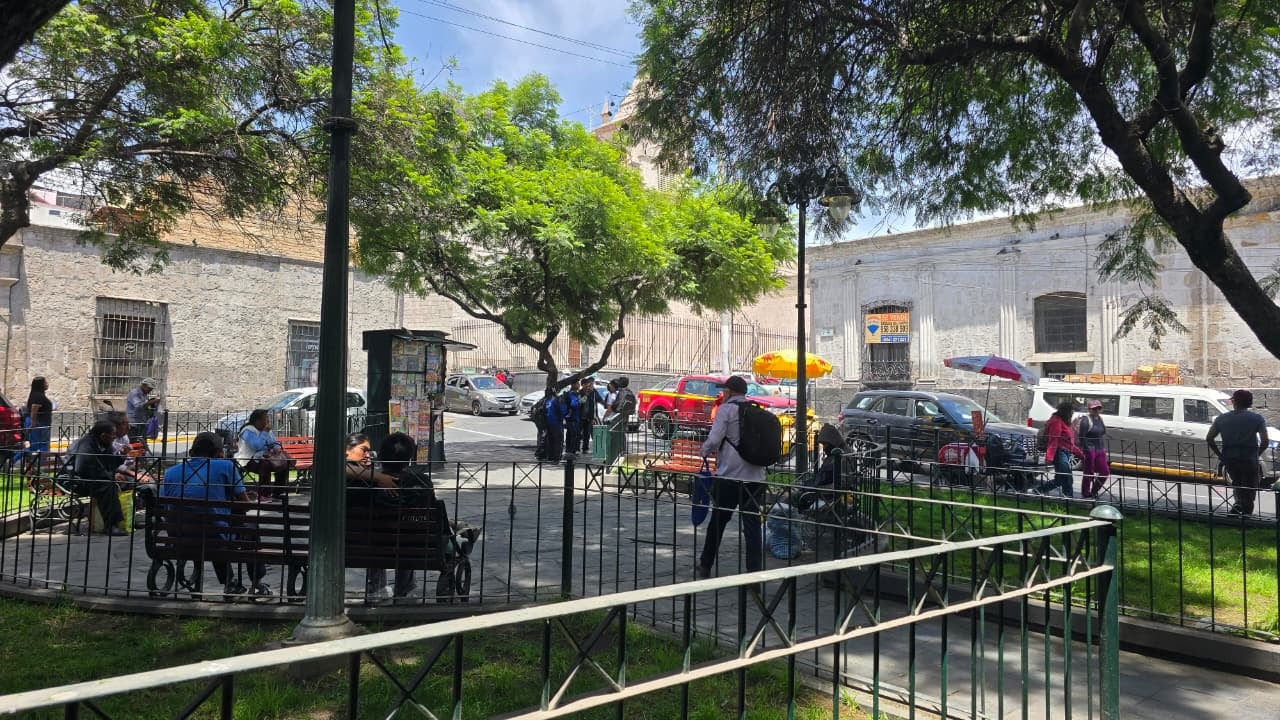 Plazoleta Colón en Arequipa. (Foto: Yunsu Pariapaza/@photo.gec)