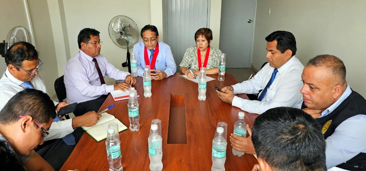 Autoridades de la Corte Superior de Justicia, Ministerio Público, Municipalidad de Sullana, Defensoría Pública y Policía sostuvieron una reunión