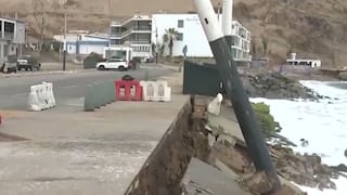 Chorrillos: Oleajes provocan colapso parcial del malecón y cierran acceso a la playa La Herradura