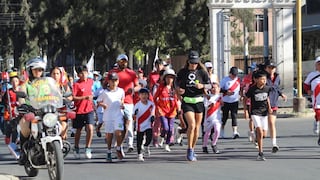 Arequipa: Trote motivacional masivo por el Día del Deporte y Fiestas Patrias (FOTOS)