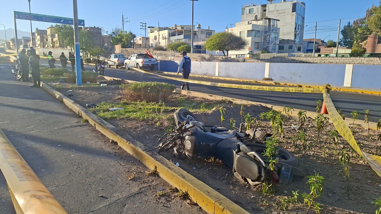 Motociclista muere y su pareja resulta herida en accidente de tránsito en Arequipa. Foto: GEC.