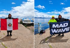 Nadador peruano Gustavo Lores completa exigente travesía en el Lago Titicaca rumbo a récord mundial