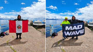 Nadador peruano Gustavo Lores completa exigente travesía en el Lago Titicaca rumbo a récord mundial
