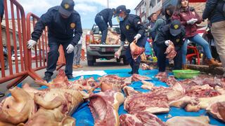 Todos Los Santos: Decomisan 500 kilos de carne de cerdo en descomposición en Cusco (VIDEO-FOTOS)