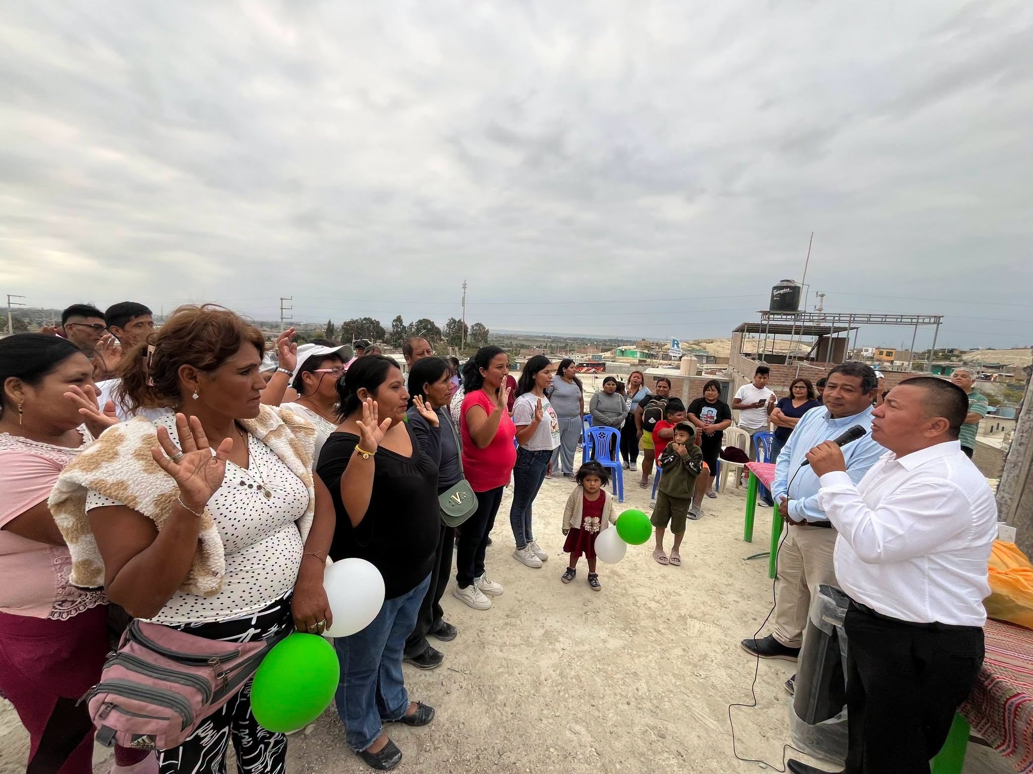 Pisco: vecinos del C.P. San Miguel destacan obra de saneamiento y juramentan nuevas juntas directivas