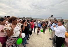 Pisco: vecinos del C.P. San Miguel destacan obra de saneamiento y juramentan nuevas juntas directivas