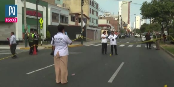 Disparos fueron realizados desde un auto negro cerca de un bus de transporte público, según testigos de la zona.FOTO: CAPTURA CANAL N