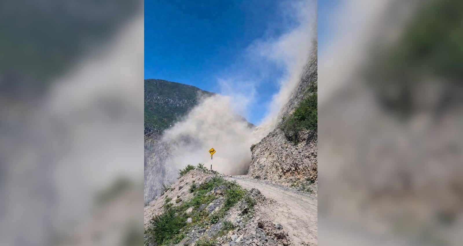 Nuevo derrumbe en el distrito de Pampamarca, provincia de La Unión. Foto: COER.