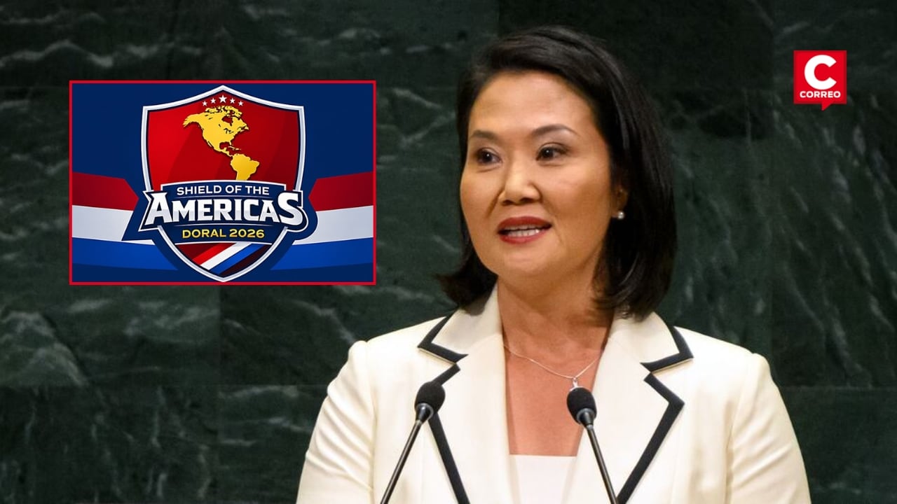 Keiko Fujimori destaca primeros resultados del Escudo de las Américas en lucha contra el crimen organizado. Composición: Diario Correo.