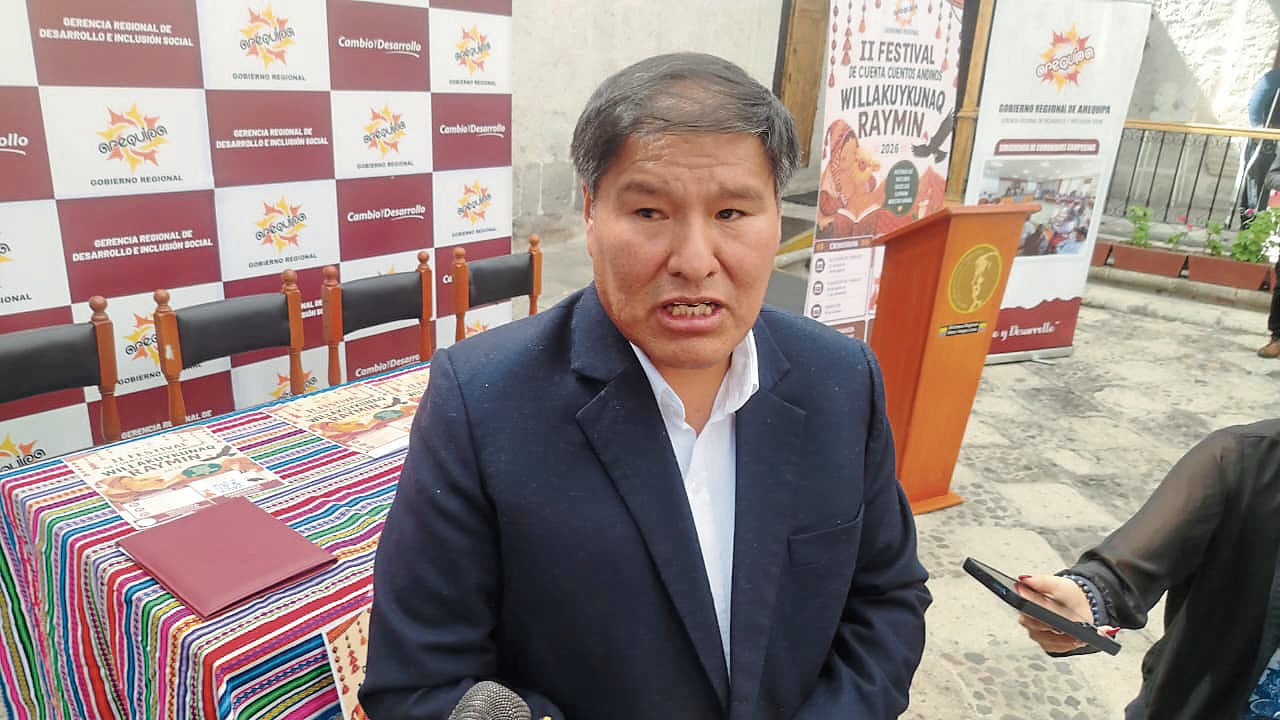 Roger Alanoca, subgerente de Comunidades Campesinas del Gobierno Regional de Arequipa (Foto: Álvaro Figueroa/@photo.gec)