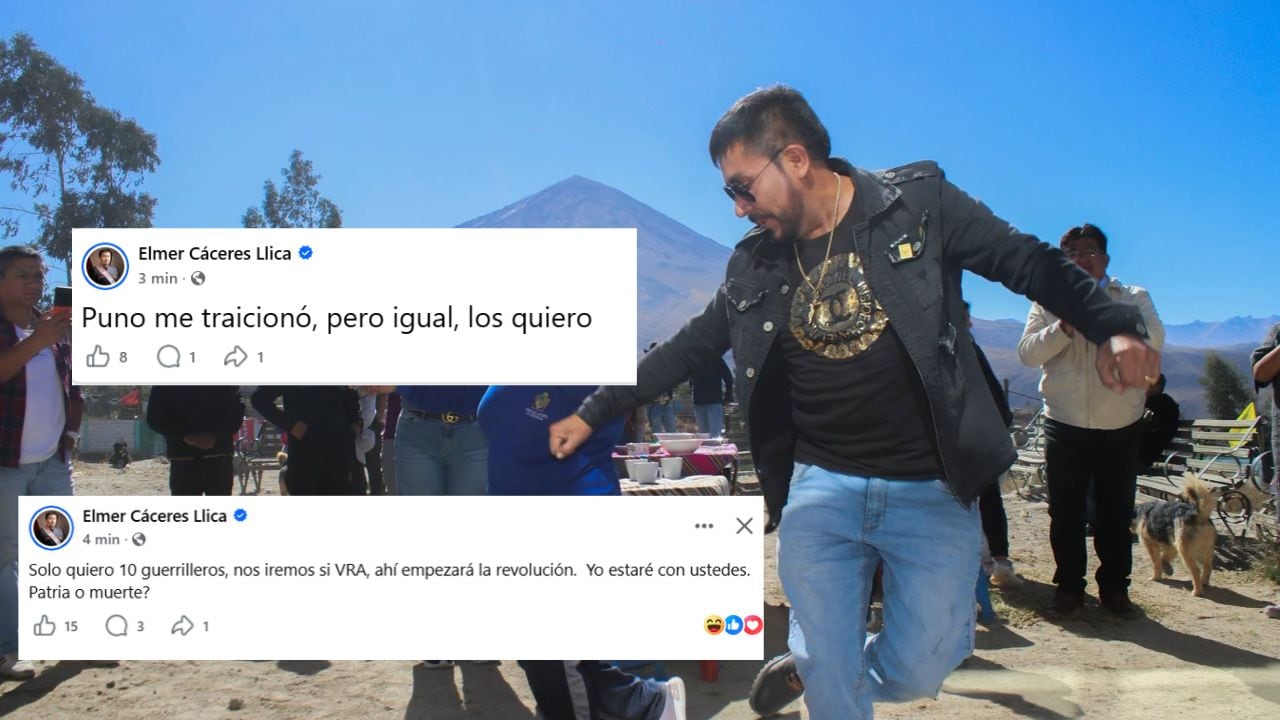 Elmer Cáceres Llica en Arequipa tras perder elecciones: “Solo quiero 10 guerrilleros”, “Puno me traicionó” (Foto: Facebook Elmer Cáceres Llica)