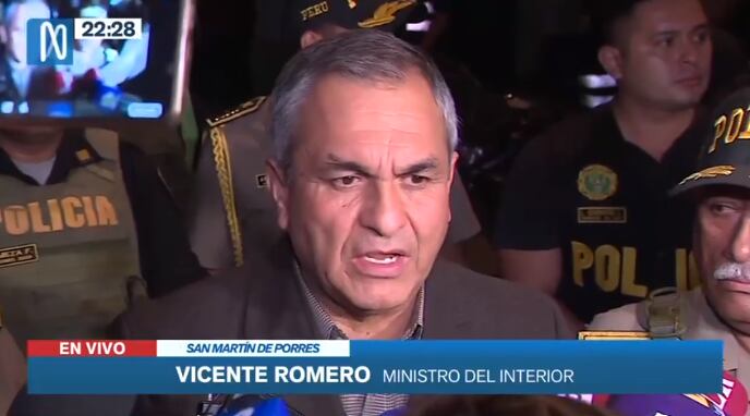 “El sujeto fue identificado plenamente. Él, al momento de ser intervenido, sacó su arma de fuego para disparar al policía que lo tenía controlado. En ese momento los policías respondieron”, expresó Vicente Romero.