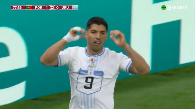 Suárez no pudo celebrar: falló una clara ocasión de empatar en Uruguay vs. Portugal (VIDEO)