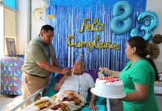 Ica: personal de salud realiza emotiva celebración a paciente de 83 años en hospital de EsSalud