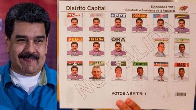 Venezuela: Presentan cédula de sufragio en el que Maduro aparece 10 veces (FOTOS)
